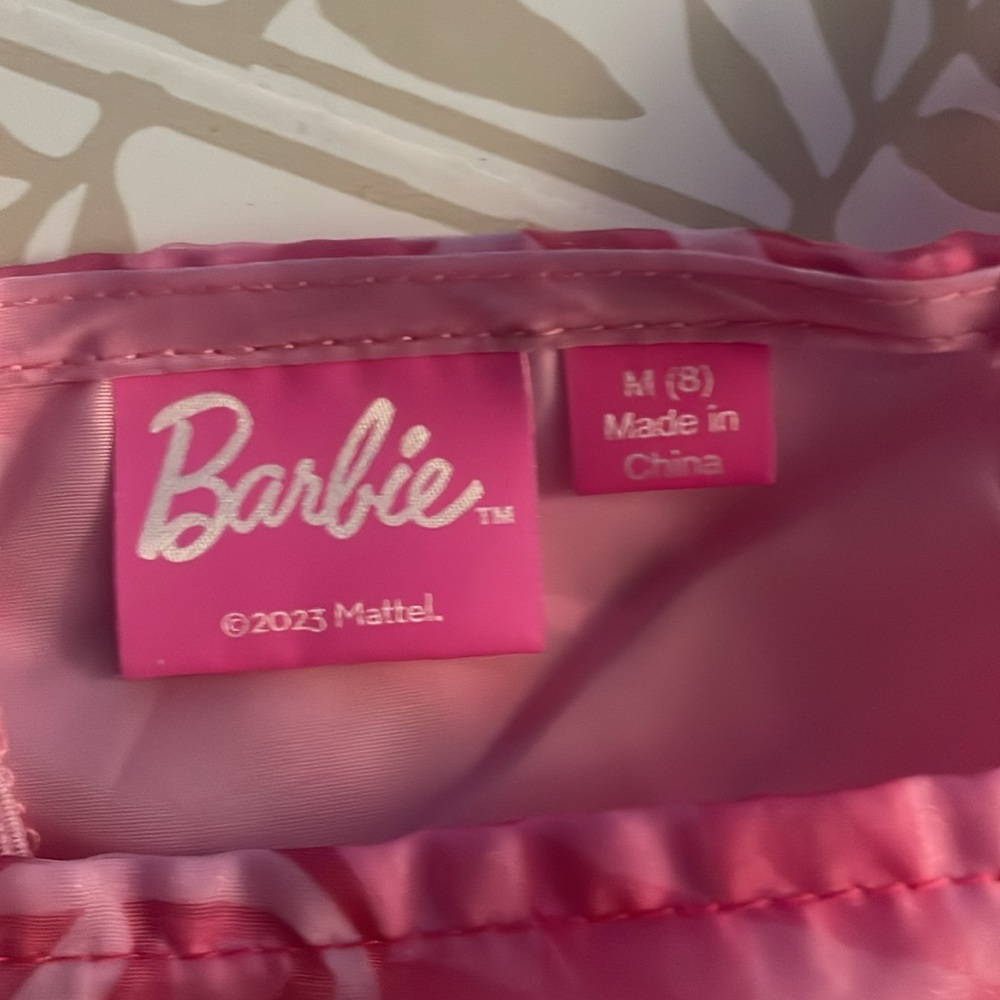 Mattel Barbie Pink Satin Dress Girl’s Size 8 - Picture 4 of 4